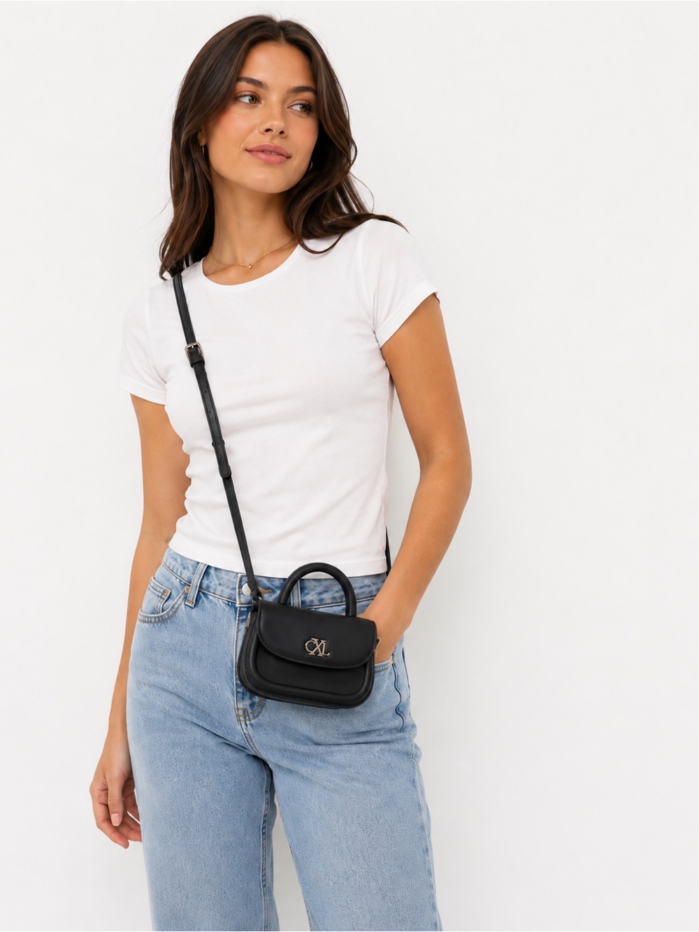 CXL by Christian Lacroix Char Crossbody and Top Handle Black Bag Purse NWT